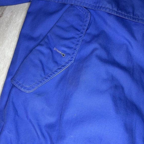 London Fog Blue and Green Jacket vintage print sz M - Picture 8 of 9